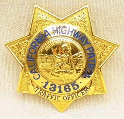 Our Last ca 1989 CHP California Highway Patrol "Rejected" Badge by Williams & Anderson of RI #13165