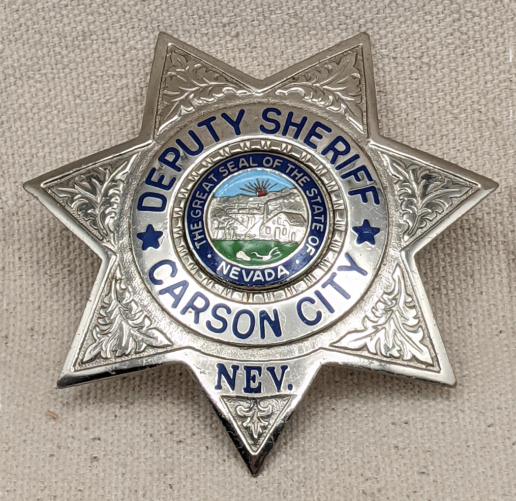 Great ca 1970s Carson City Nevada Deputy Sheriff Badge by Entenmann ...