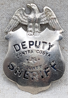 Great Early 1930s Contra Costa Co CA Dep Star Size Badge Smaller Size by California Stamp