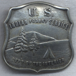 Early US Indian Forest Service Badge Converted to Belt Buckle