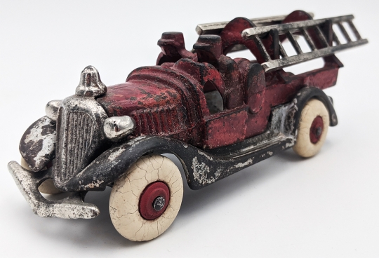 Lovely ca 1930 Hubley 2165 Cast Iron Toy Fire Ladder Truck Flying Tiger Antiques Online Store