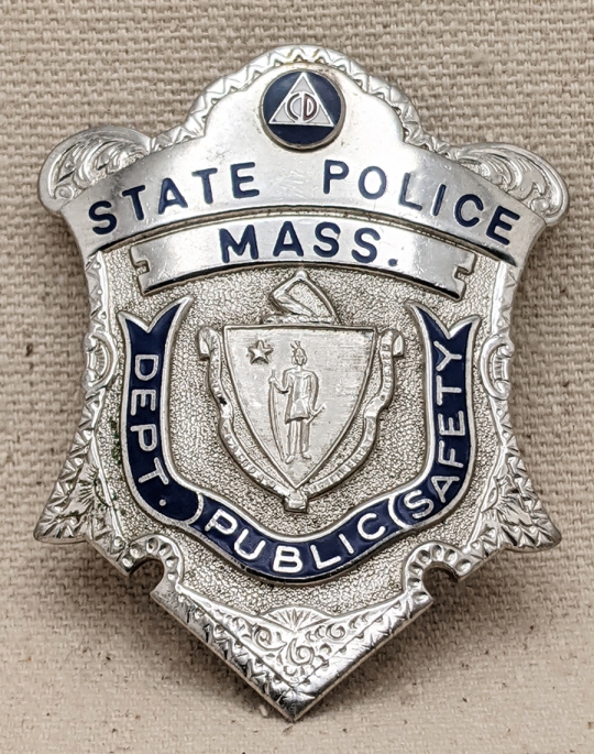 Mass. State Police Novelty US Army First Cavalry Tribute badge order