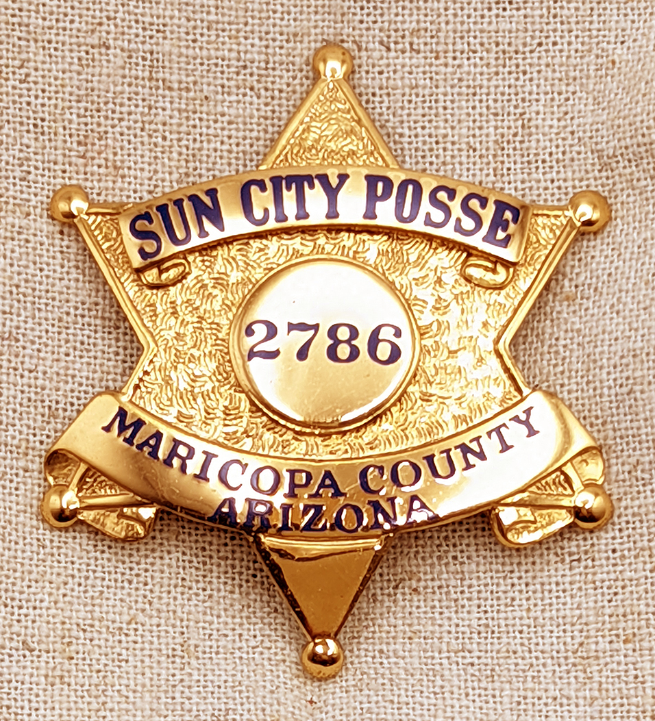 Scarce 1970s Maricopa Co AZ Sun City Posse Badge #2786 by Entenmann ...