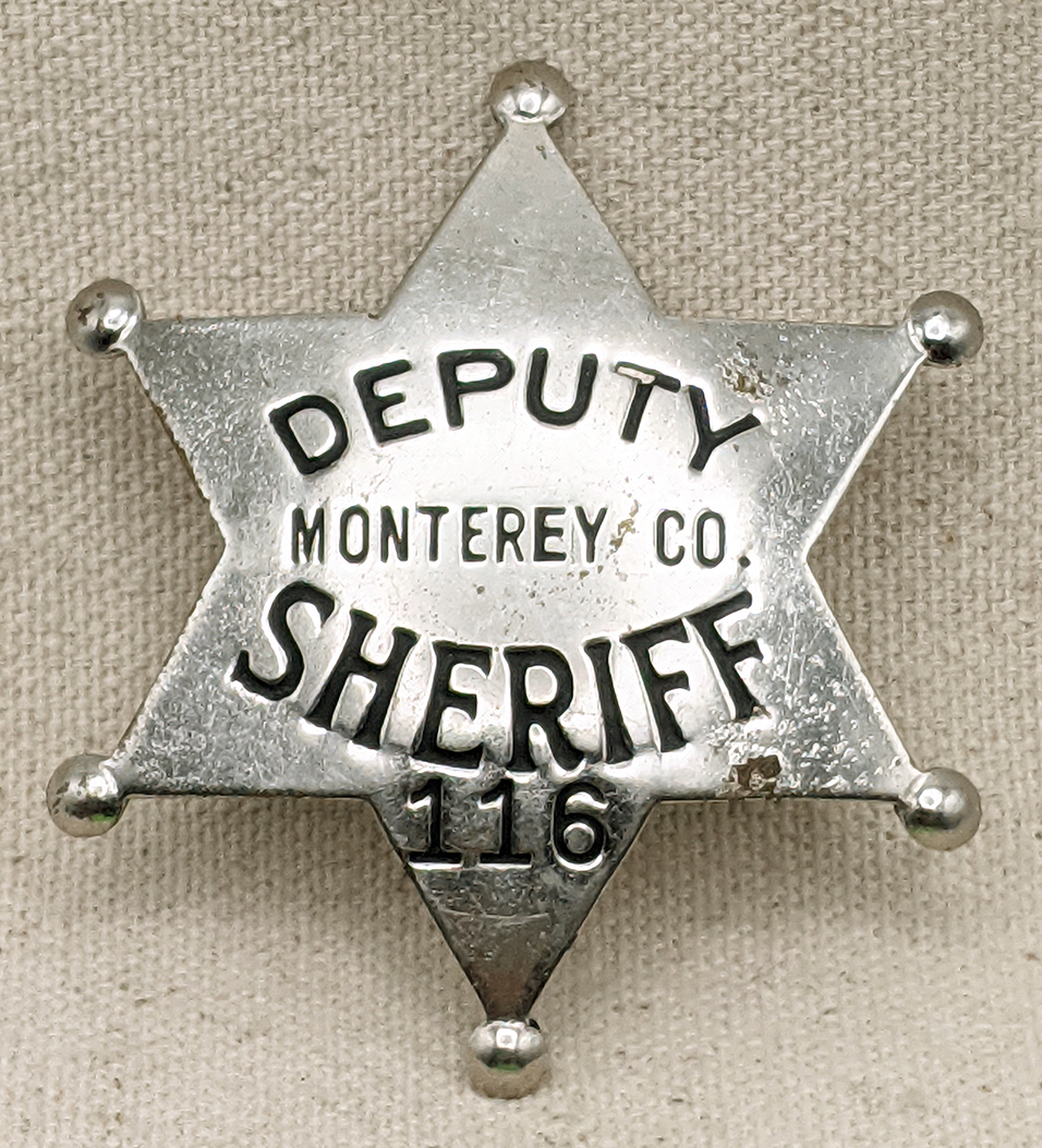 Nice Old 1920s-1930s Monterey Co CA Deputy Sheriff Badge #116 by Ed ...