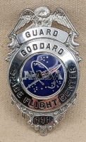 Rare Early 1960s NASA Goddard Space Flight Center Guard Hat Badge #111 in Exc Condition