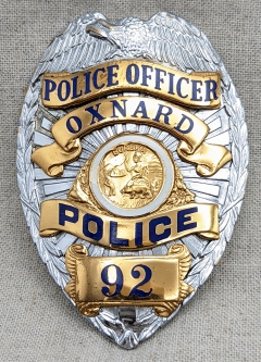 Late 1970s Oxnard California Police Officer Badge #92