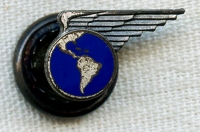 1930s Pan Am One Year of Service Lapel Pin in Sterling Silver Rare