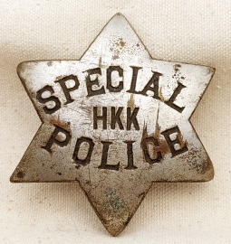 Great Old ca 1900-1906 San Francisco Special Police Badge #HKK by J.C. Irvine