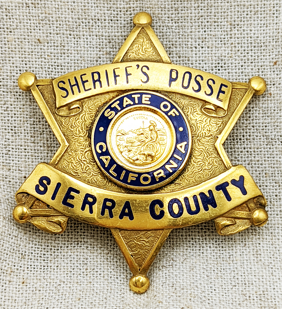 1960s 1970s Sierra Co Ca Sheriff Posse 6 Point Star Badge Flying Tiger Antiques Online Store 6310