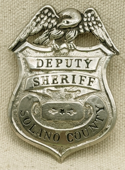 Great Old 1910s Solano Co CA Deputy Sheriff Badge by LA Rubber Stamp