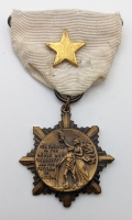 WWI Brotherhood of Railroad Trainmen Service Medal Sadly Modified for wear by Gold Star Mother.