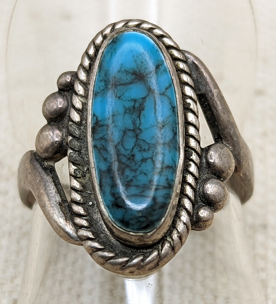 Vintage Bell Trading Company Turquoise Sterling store Silver Ring - Size 7