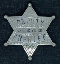 1880s - 1890s Codington Co Dakota Territory / South Dakota Deputy Sheriff Badge by Detective Pub Co