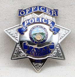 1984 Eagar AZ Police Officer 7 pt Star Badge #180 by SUN