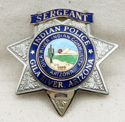 Beautiful 1985 Gila River Indian police Sergeant Badge by SUN