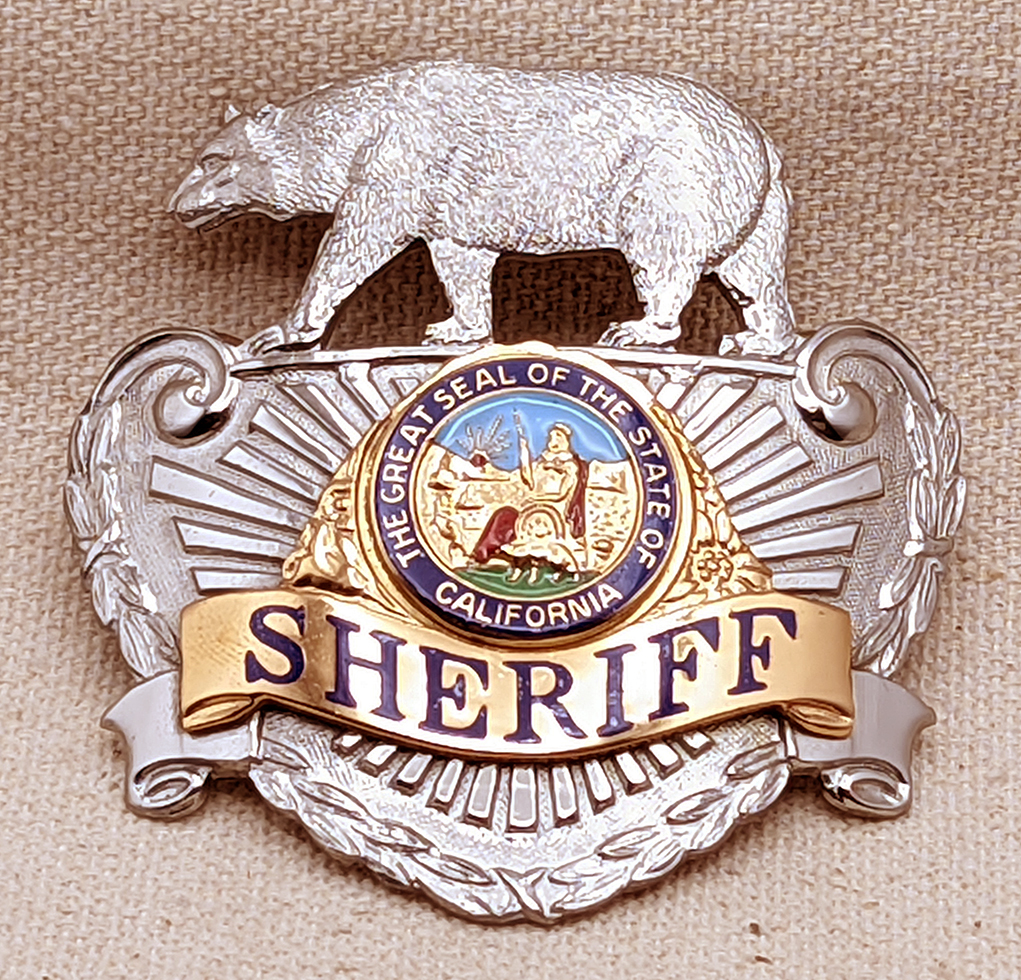 Beautiful Ca 1970 California Sheriff Hat Badge by Entenmann Rovin ...