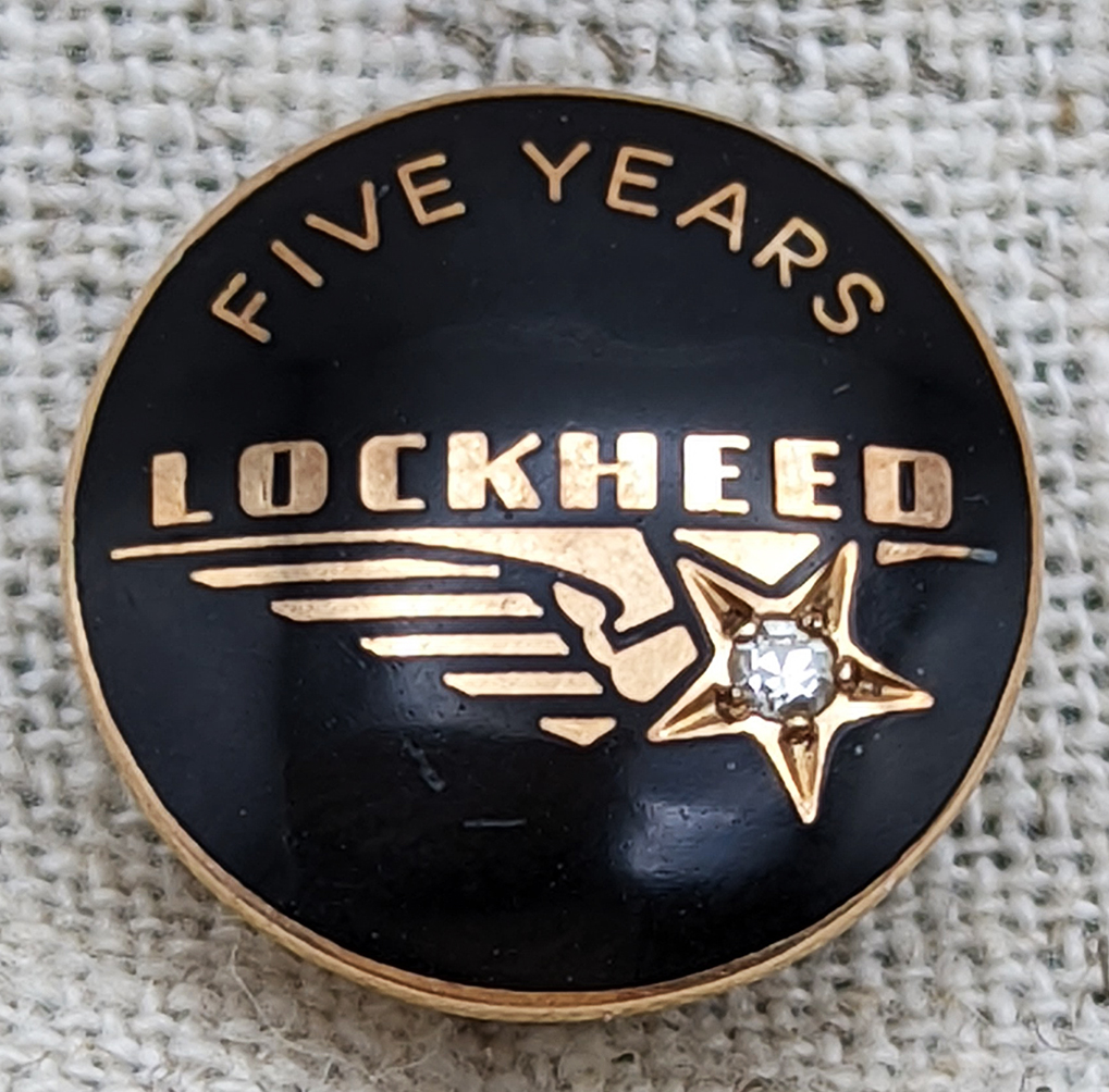 Nice WWII Era 10K Gold Lockheed Aircraft 5 Year Service Pin by KAAG ...