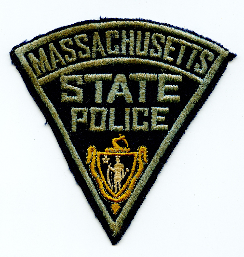 Great Old Ca 1950 MA State Police Uniform Patch Embroidered On Woven ...