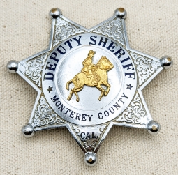 Great 1940s Monterey Co CA Deputy Sheriff Mounted Posse 7 point Star by Ed Jones