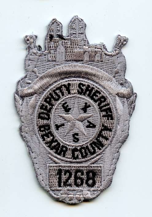 1980s-90s Bexar Co TX Deputy Sheriff Embroidered Badge Removed