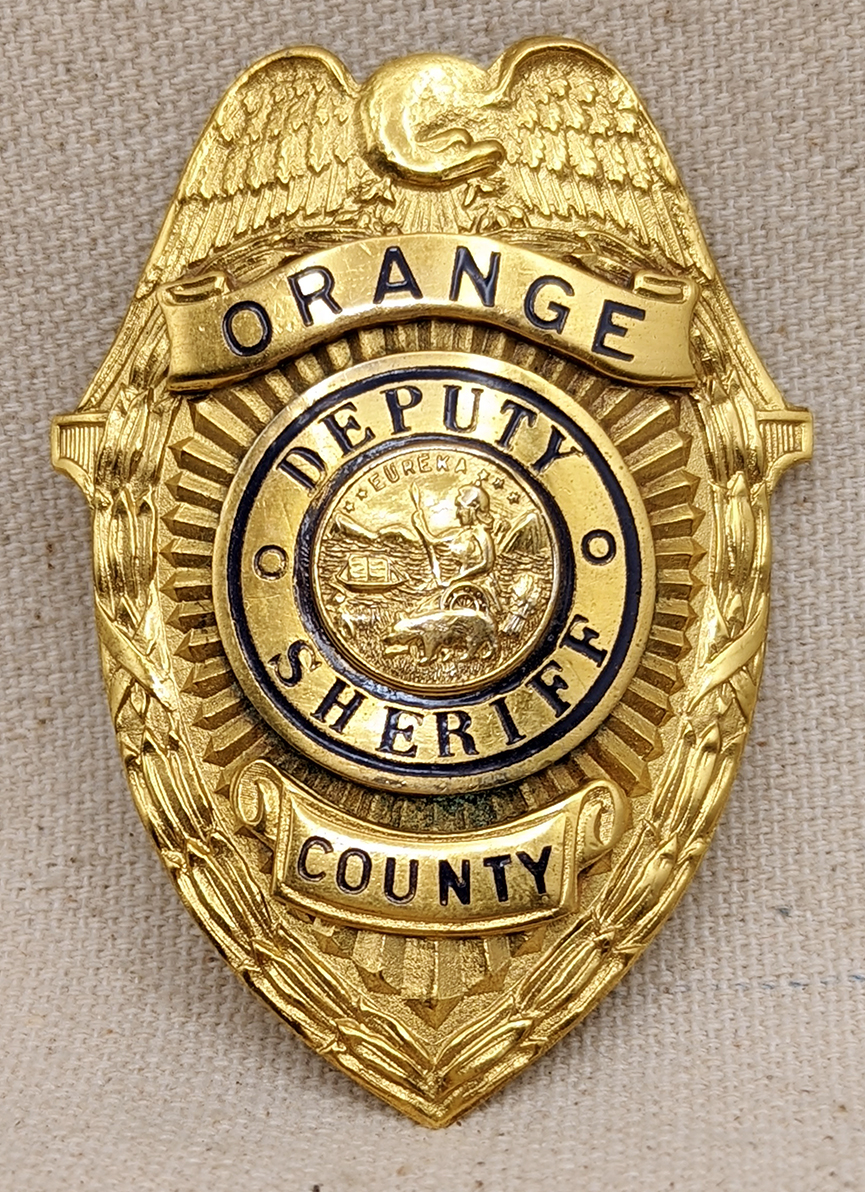 Beautiful 1920s Orange Co CA Deputy Sheriff Badge by Los Angeles rub ...