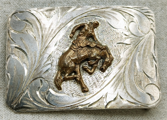 Vintage western sterling outlet silver belt buckles