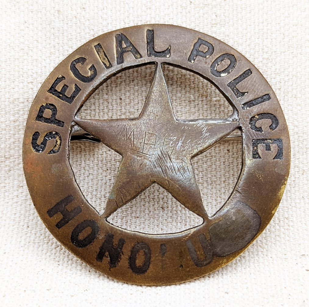 Brass Texas Rangers Badge