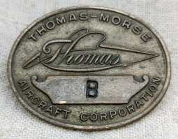 Extremely Rare 1910s-1920s Thomas-Morse Aircraft Corporation Worker Badge