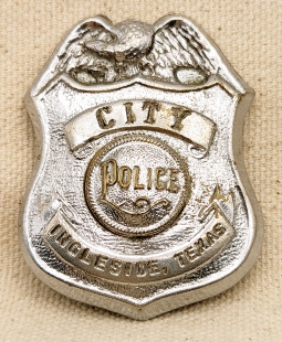 Late 1930s Ingleside TX City Police Badge by S.G. Adams