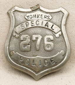 Nice 1890s Yonkers NY Special Police Badge #276