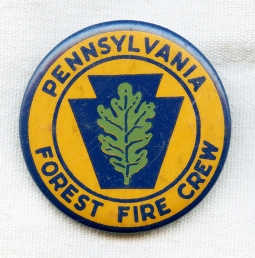 1930s Pennsylvania Forest Fire Crew Badge