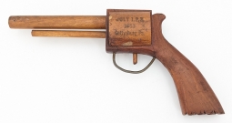 Wonderful Late 19th C. Battle of Gettysburg Toy Wooden Gun Souvenir