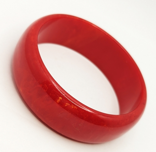 Vintage hotsell Bakelite Bangle Bracelet Marbleized red