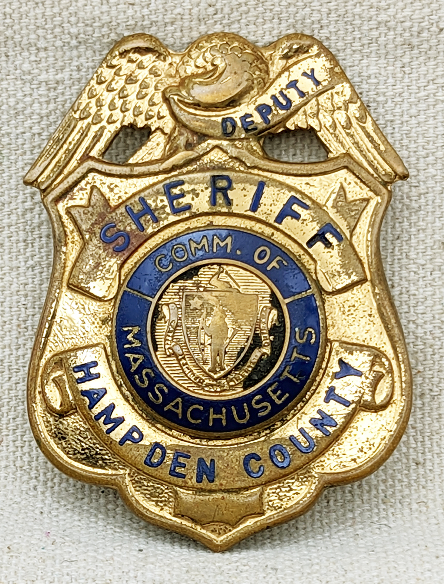 Ca 1960 Hampden County MA Deputy Sheriff Badge by Blackinton: Flying ...