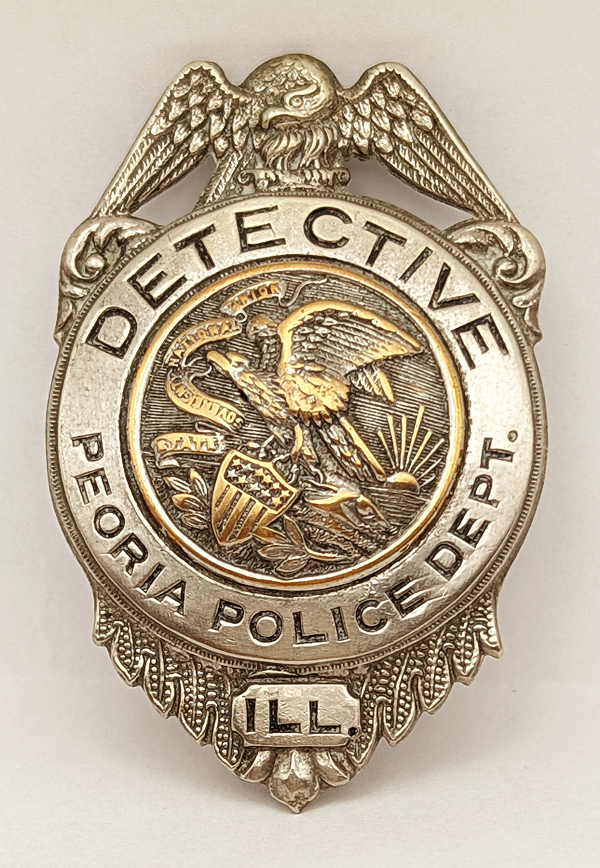 Great Prohibition Era 1920s Peoria IL Police Detective Badge: Flying ...