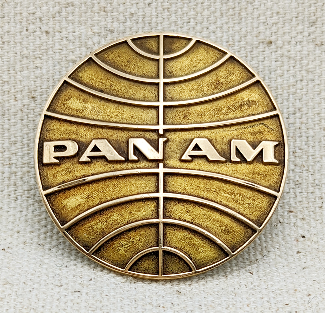 Nice 1960's Pan American Airways PAA Pilot Hat Badge 4th Issue as Worn ...