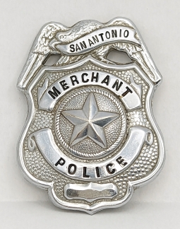 Great Late 1930s San Antonio TX Merchant Police Badge