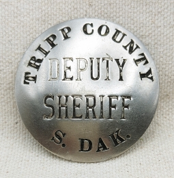 Great ca 1910 Old West Tripp Co SD Deputy Sheriff Badge