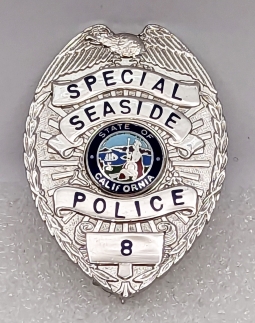 1960s-70s Seaside CA Special Police Second or Wallet Badge