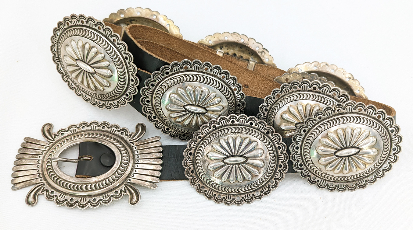 HEAVY 1970s-1990s 9 Concho Belt with Buckle by Multiple Award-Winning ...