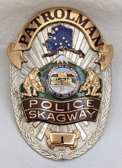 1990's Skagway Alaska Police Patrolman Badge #1 by BNB