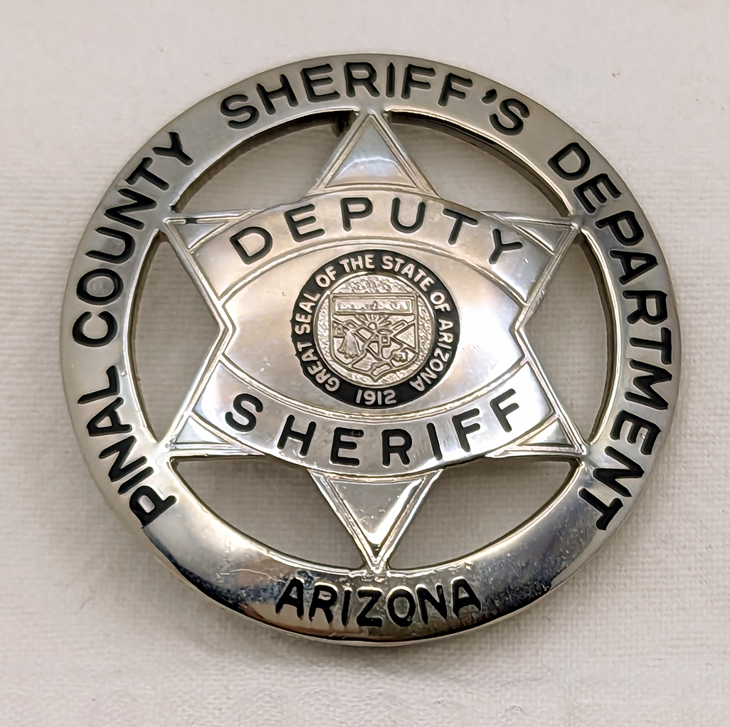 Late 1990s Early 2000s Pinal Co Az Deputy Sheriff Badge By Tci Flying Tiger Antiques Online 5164