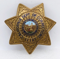 1983 CA Dept of Corrections Officer Badge #1127 by Sun Badge Co