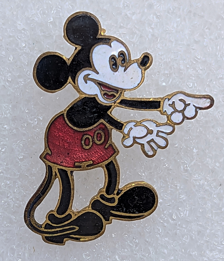 Classic 1930s Enameled Brass Mickey Mouse Pin Copyright WD: Flying ...