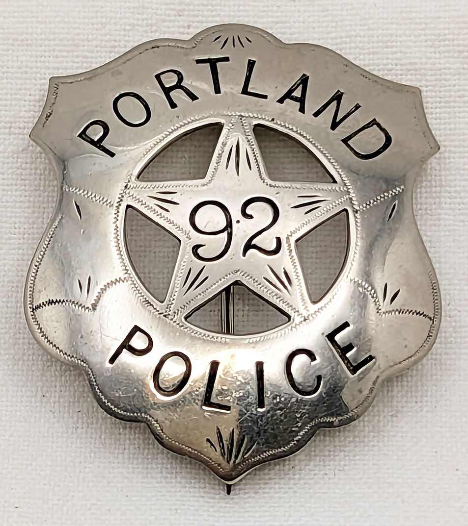 Beautiful Old 1880s-1890s Portland ME Police Circle Cut Out Star Shield ...