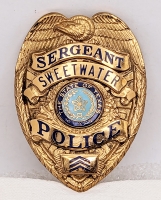 Beautiful ca 1960 Sweetwater TX Police Sergeant Badge by Entenmann