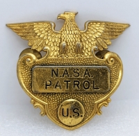 Ext Rare ca 1958 NASA Patrol (Eventually Security Force) Hat Badge