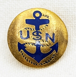 Nice WWI USN CPO Chief Petty Officer Lapel or Sweetheart Pin by LASCO