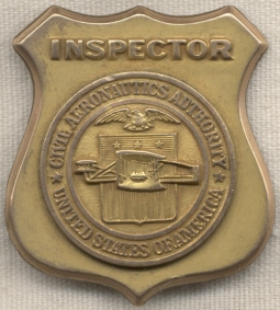 Late 1930s United States Civil Aeronautics Authority Inspector Badge Flat Type, NHM