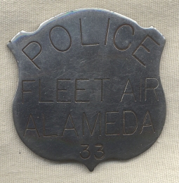 1930s US Naval Air Station (NAS) Alameda Fleet Air Police Badge